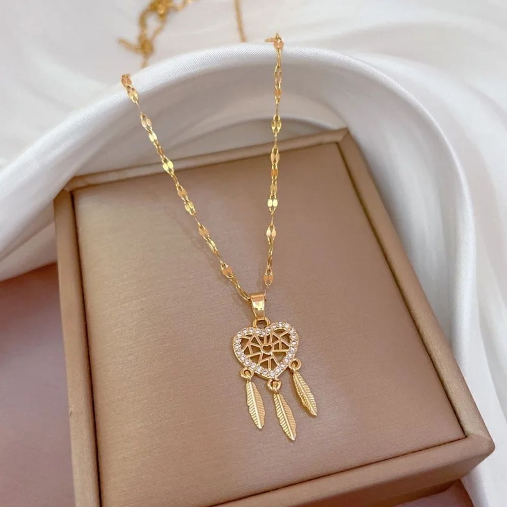 Feather Dream Catcher Necklace